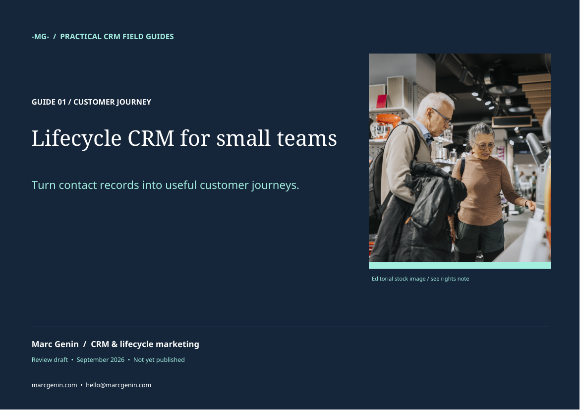 Lifecycle CRM for Small Teams - PDF playbook cover