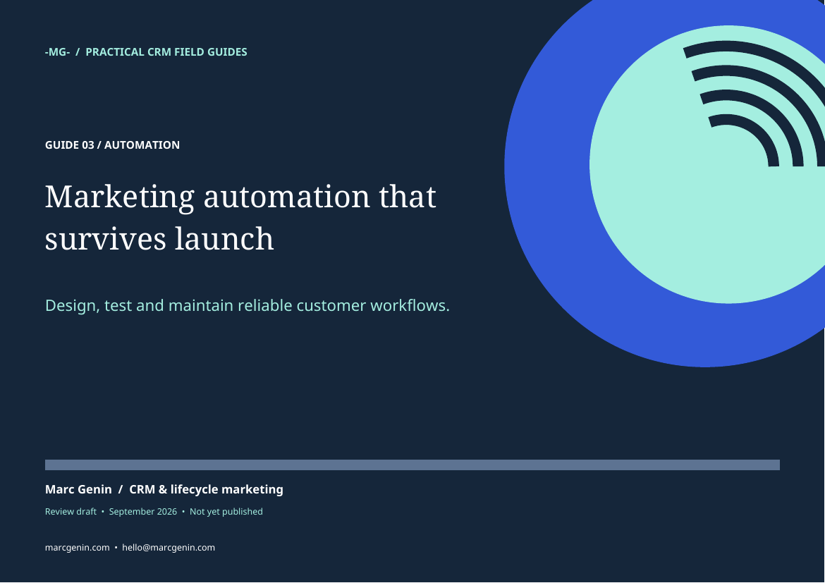 Marketing Automation That Survives Launch - PDF playbook cover